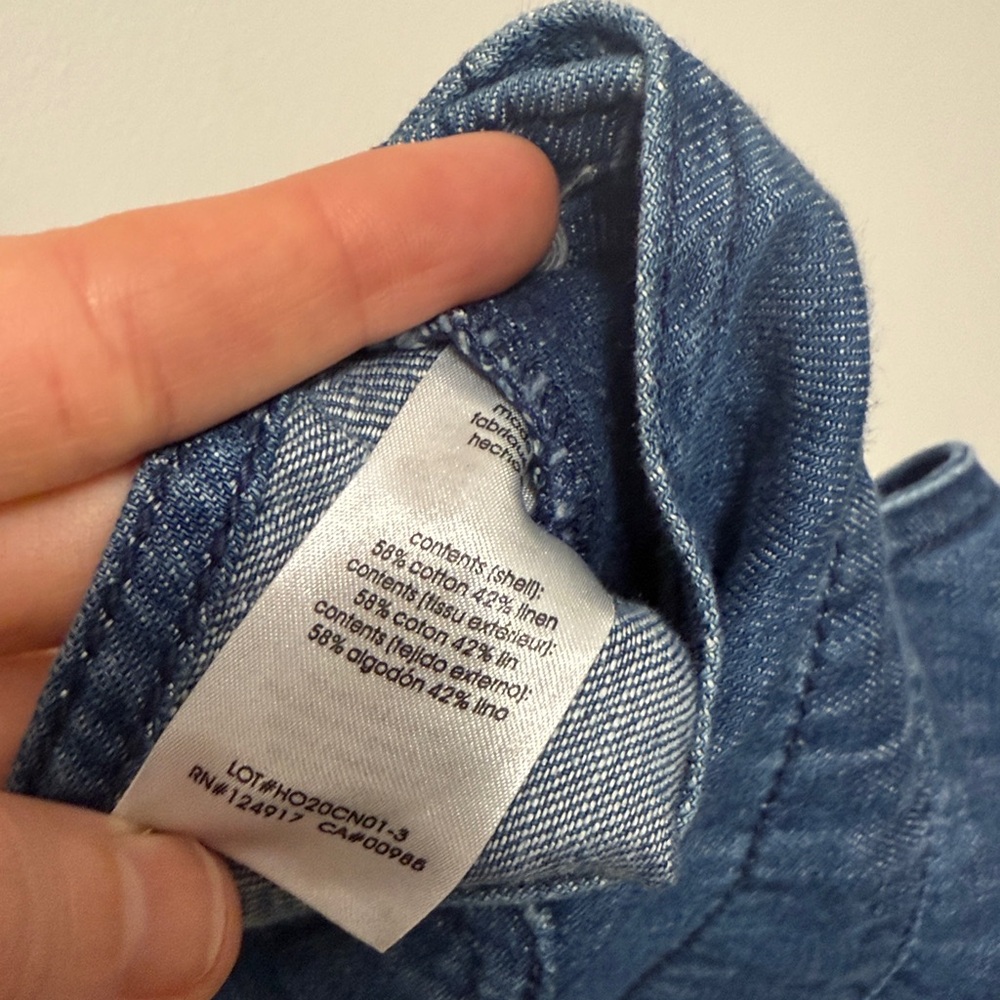 Weworewhat Blue Linen Basic Short Overalls - image 5